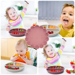 Baby Cartoon Lion Dinner Plate Food Grade Silicone Dishes Baby Silicone Feeding Tableware Sets Waterproof for Baby Tableware