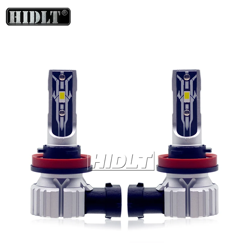 HIDLT 2 шт. Мини Размер E2 H7 светодиодные фары H4 H11 9005 9006 без вентилятора Plug and Play 50 Вт 6000