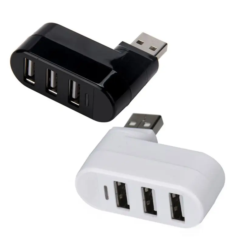 

3 Ports Hub USB 2.0 Rotate Splitter Adapter For PC Notebook Laptop Rotated 180 Degrees High Data Transfer Rate New