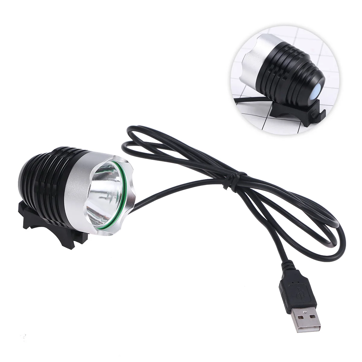 USB Rechargeable Bike Head Light CREE XML T6 LED Waterproof Front Light Night Cycling Safety Flashing Light for Bike Accessories