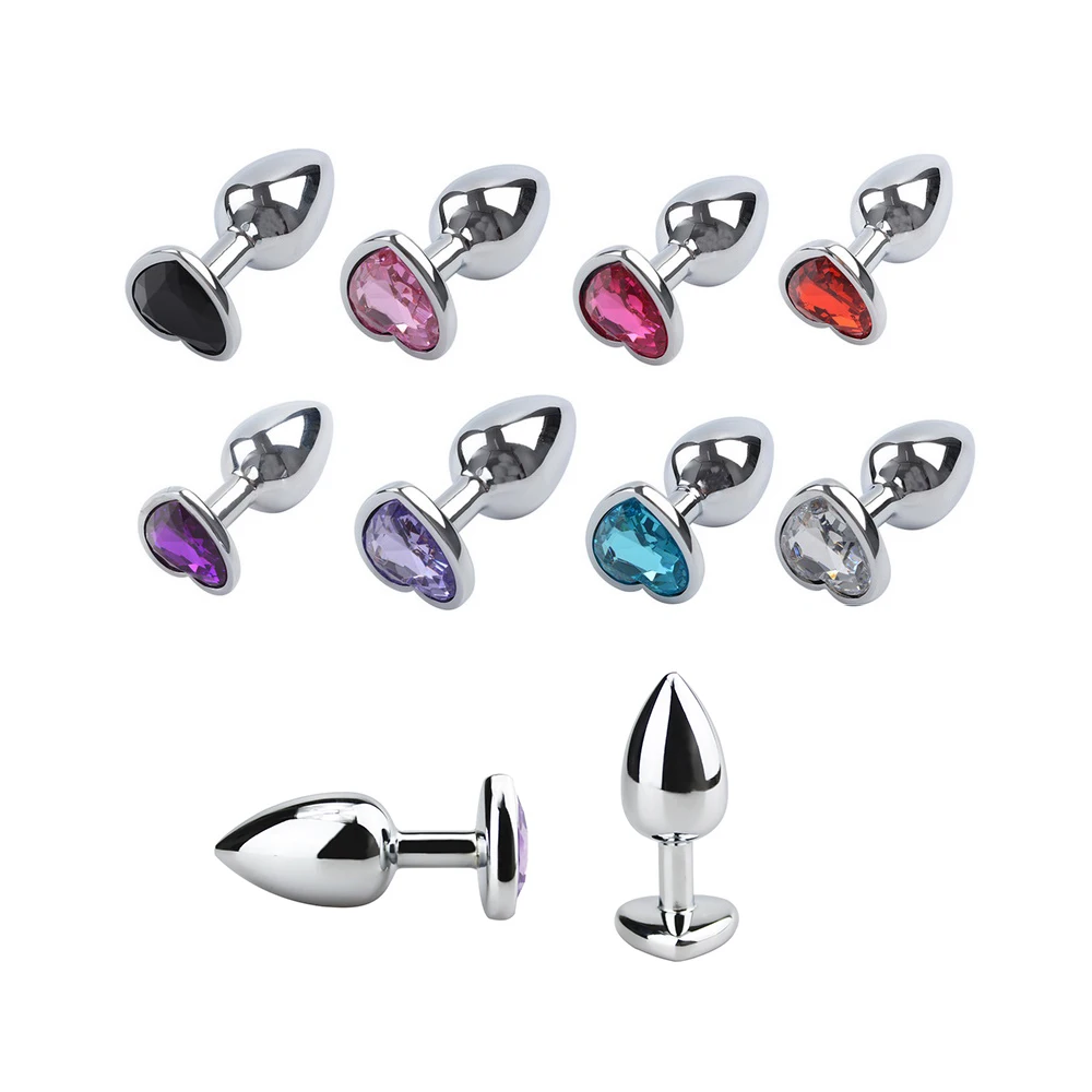 Heart-Shaped Butt Plug Sex Toys Stainless Smooth Anal Crystal Jewelry Trainer For Women/Man DildoAdults Sexy Shop | Красота и