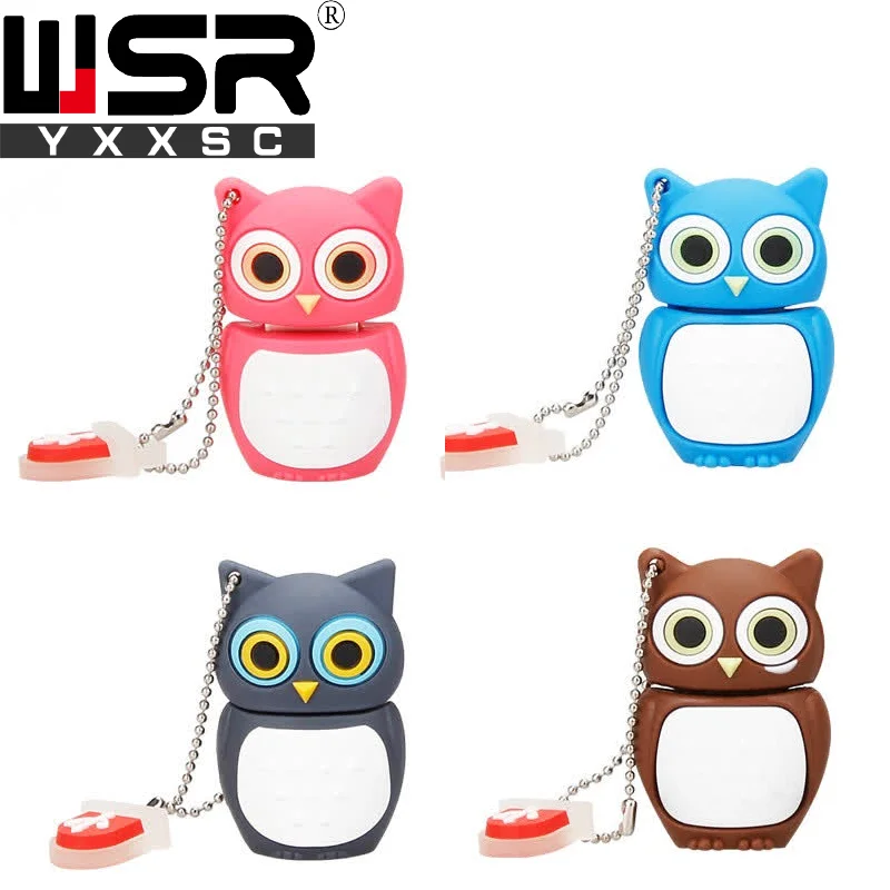 

Animal cartoon owl usb2.0 32gb 64gb 128gb real capacity shape flash memory drive 4gb 8gb 16gb lovely high speed waterproof gift