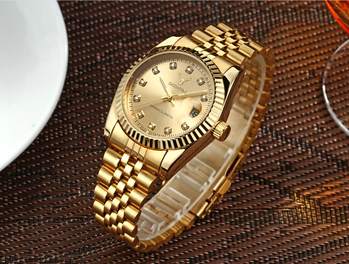 Швейцарские часы oyster perpetual Rolexable datejust MIYOTA, кварцевые классические деловые золотые часы с алмазной поверхностью reloj hombre