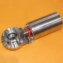 3/"-2" SUS304 санитарно-технический пневматический вертикальный тройной зажим бабочка клапан доморощенный