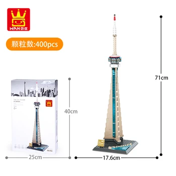 

City Model Architecture Block The Toronto TV Tower Building Blocks Bricks DIY Famous Scenery Gift Children Toys boys Brinquedos