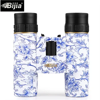 

BIJIA 10x25 HD High-definition Night Vision Binoculars Non-infrared Blue and White Porcelain Telescope
