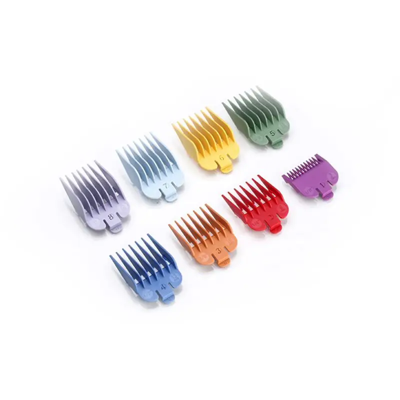 Colorful 8 IN 1 Guide Comb Set for Hair Clipper for styling in Different Length