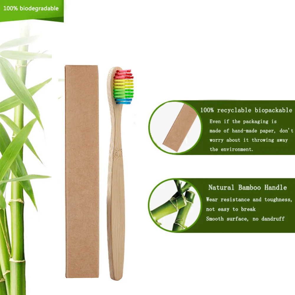 10pcs/set Child Soft Bristle Toothbrush for Children Teeth Bamboo Training Toothbrushes Baby Dental Care Tooth Brush