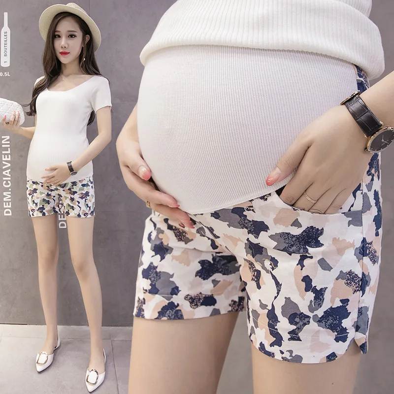 

2019 Summer New Style Fashion Rumor Camouflage Fashion Mom Pregnant Women Pants Shorts for Pregnant Women