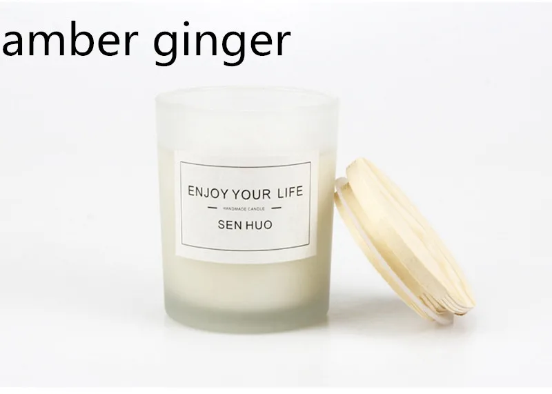 amber ginger Бездымный соевый ароматерапия воском свеча ароматизатор свеча стеклянное свадебное украшение подарок на день рождения очищает воздух Рождество День благодарения - Цвет: amber ginger