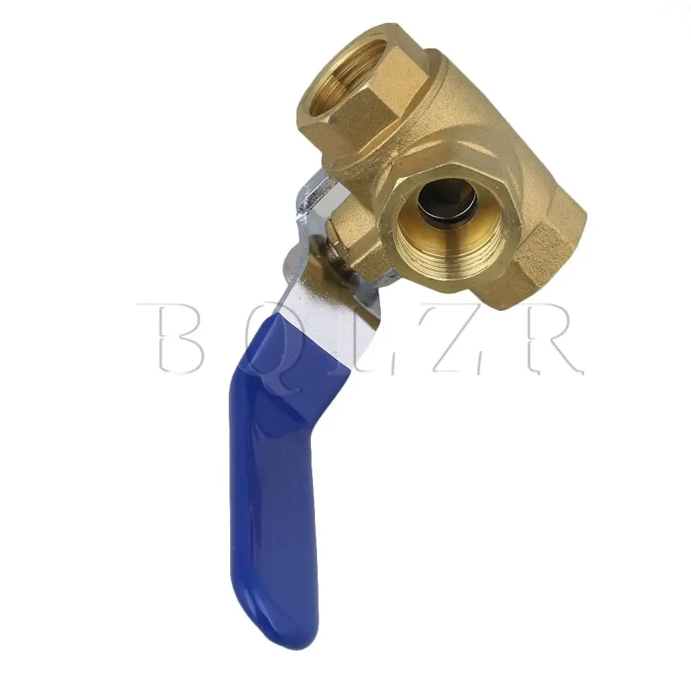 BQLZR 1/2" BSPP Three Way Brass Ball Valve Green Wear-Resisting Long