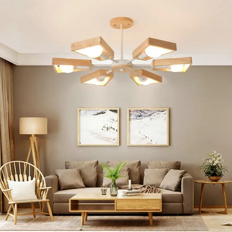 

Nordic Modern Windmill Wooden Chandelier Tree Lighting for Bedroom Living room Kitchen Colorful Decoration product Lamp Fixture