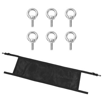 

1 Set Round Hole Screws Car Interior Accessories & 1 Pcs Car Trunk Isolation Net Trunk Organizer Protection Cargo Net