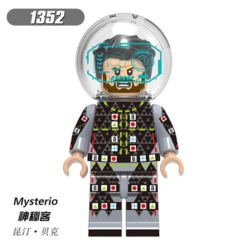 Супер герой ящерица огонь элементарные совместимые фигурки Mysterio Строительные