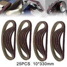 

25pcs/Set 330x10mm Sanding Belt Sander Polishing Metal Sanding Belt 60/80/100/120 Grit Abrasive Tool For Woodworking