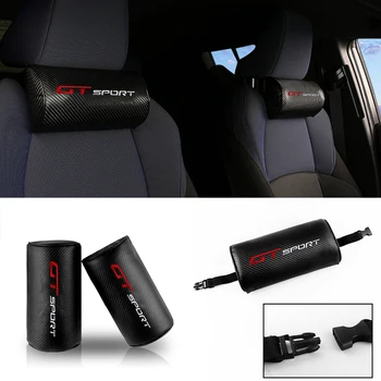 

GT Sport Emblem Car Styling Seat Neck Pillow Protection PU Auto Headrest Support Rest Travelling Car Headrest Neck For all cars