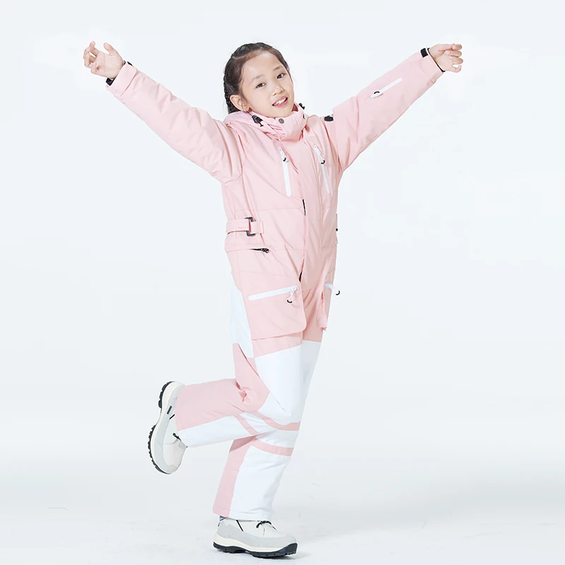 Children Skiing Suit Children's Jumpsuit Ski Wear Snow Suit Snowboarding Clothing Waterproof Winter Outdoor Costumes Boy and Girl's Clothing