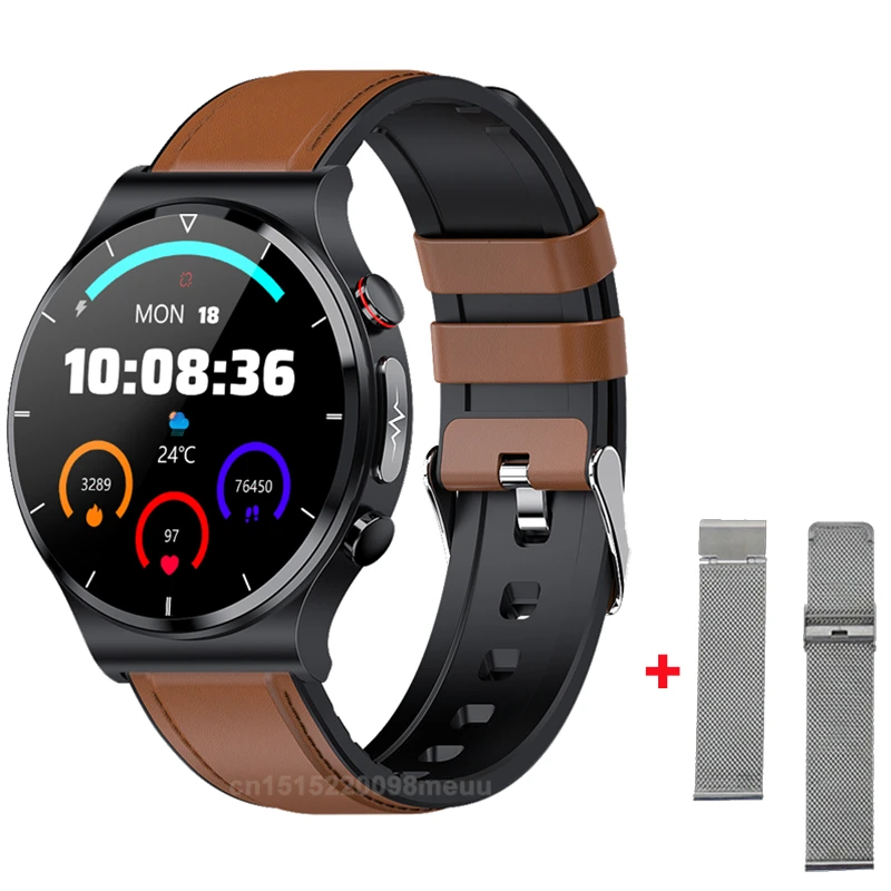 E88 Smart Watch Men Watch 1.32 inch Screen EGG Collector IP68 Waterproof BodyTemperature Wireless charger Watches PK E80 E86 
