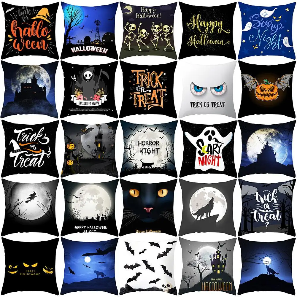 

Halloween Pumpkin Ghost Bat Trick or Treat Cushion Sofa Decor