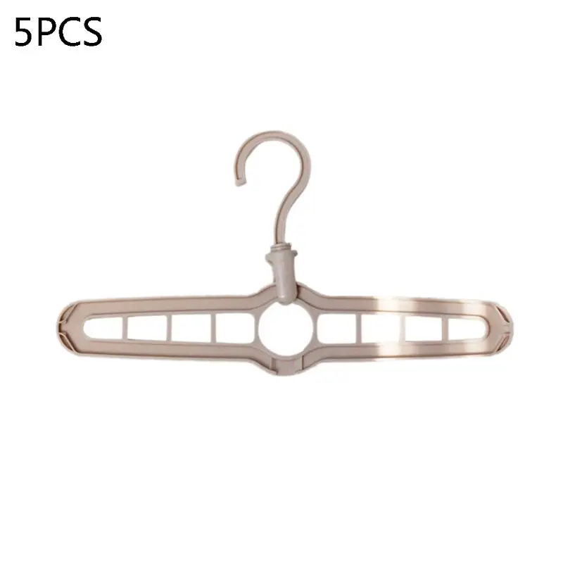 

5Pcs Multifunction Wardrobe Space Saving 9-hole Magic Clothes Hanger Closet Storage Organizer Coat Hanger With Hook 360 Rotation