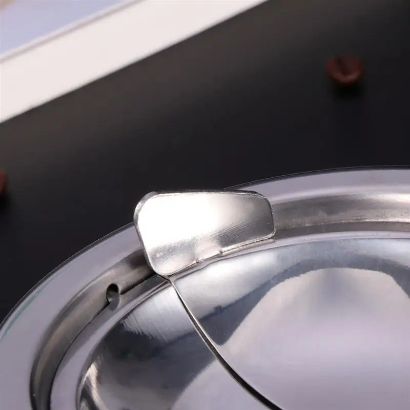 LUOEM круглая ветрозащитная пепельница для сигарет настольная из нержавеющей