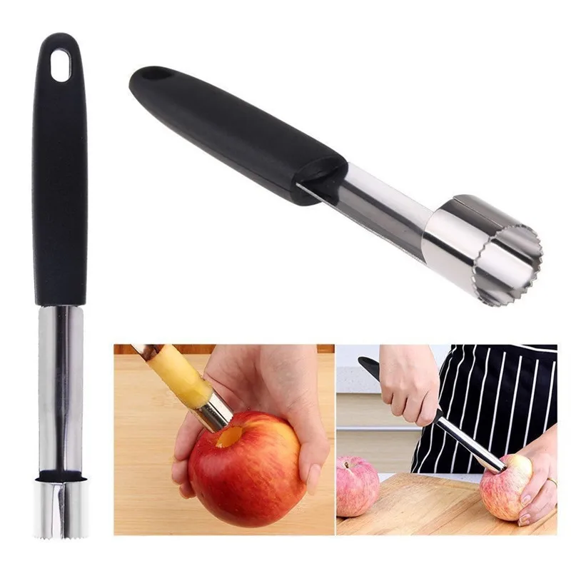 

1PC Stainless Steel Apple Core Seed Remover Metal Fruit Tool Pear Apples Twist Corer Cutter Remove Corers Tool #B15