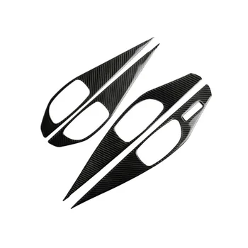 

Left-hand Door Handle trim Decor Auto Carbon Fiber Sticker Cover For Infiniti Q50 14-19