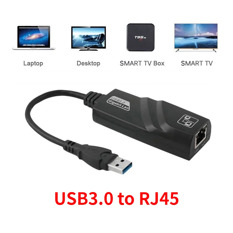 Katastrofe fumle eventyr Tv Usb Gigabit Ethernet Adapter | Usb Ethernet Adapter Tv Box | Ethernet Usb  Cables - Data Cables - Aliexpress