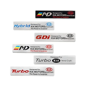 

1Pcs Aluminium Alloy Stickers Car Side Fender Emblem Rear Trunk Badge Accessories For For Kia K2 K5 Sportage Ceed Rio Picanto