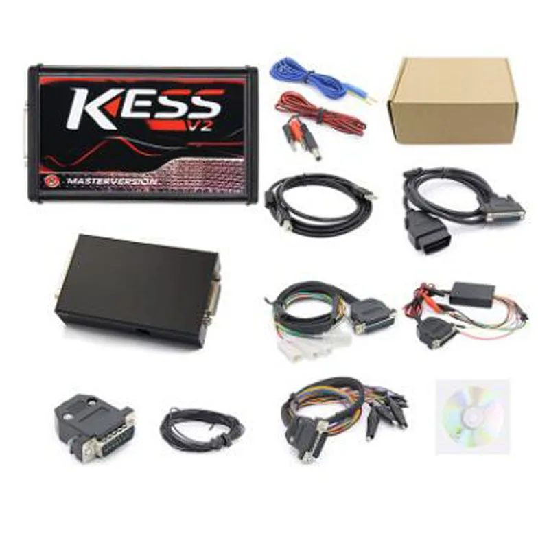 Онлайн V2.47 ЕС красный Kess V5.017 OBD2 менеджер Тюнинг Комплект Kess V2 FW V5.017 ECU программист