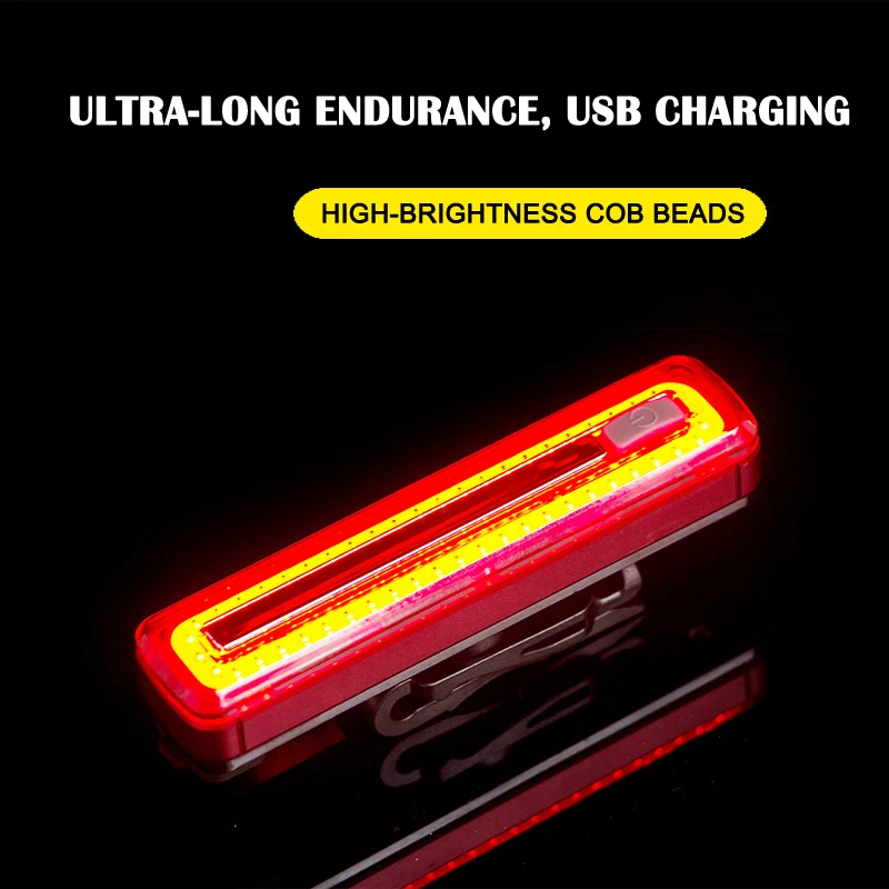 Clearance Bike Bicycle Rear Front USB Rechargable COB Bike Light Lamp Red Light 360 Degrees Rotation 8 Modes &T8 3
