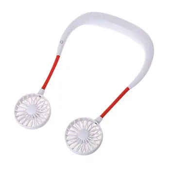 

Hands-free Neck Band Hands-Free Hanging USB Rechargeable Dual Fans Mini Air Cooler Summer Portable