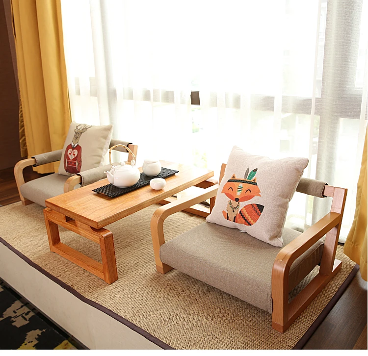 Гостиная чайный столик японский Азиатский стиль мебель балкон гостиная низкий пол прямоугольный твердый деревянный простой стул