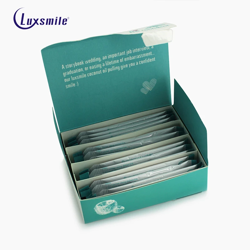 Luxsmile отбеливание зубов кокосовое масло для рта 100% натуральный 14 Саше уход за