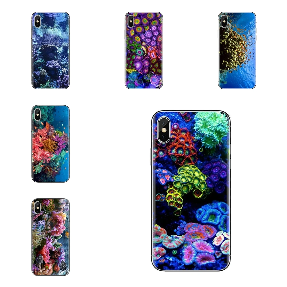 Pastel Coral Reef in the deep sea Soft Transparent Case Cover For Samsung Galaxy A3 A5 A7 A9 A8 Star A6 Plus 2018 2015 2016 2017 |