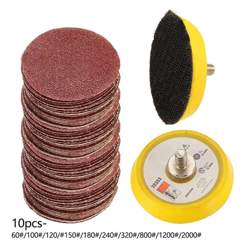 

2020 New 100pcs/Set 50mm Sanding Papers +1pcs Polished Board 60-2000Grit Aluminum Oxide Brand New And High Quality