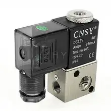 Прямой привод тип 2 Позиция 3 способ газа воздуха Соленоидный клапан DC 12V 250mA