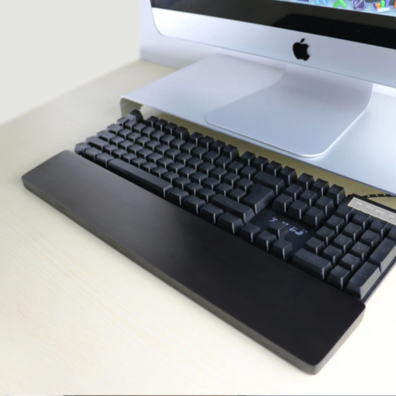 Cashmere Teclado Mecânico de Madeira Lisa Africano Descanso de Palma da Mão para Teclado Ergonômico Gamer Suporte para Pulso Almofada 60 87 104 108 Teclas - Imagem 5