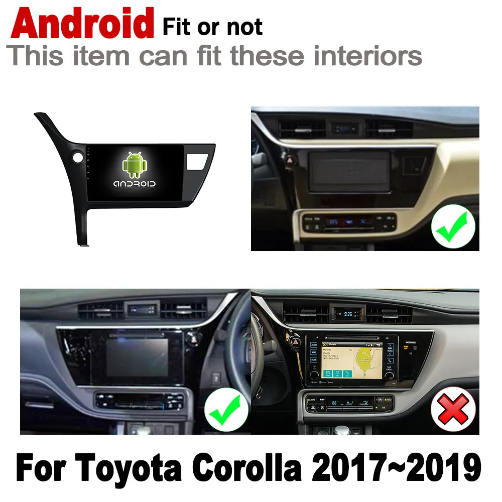 Android 2 DIN автомобильный DVD GPS для Toyota Corolla 2017 2018 2019 навигационный мультимедийный
