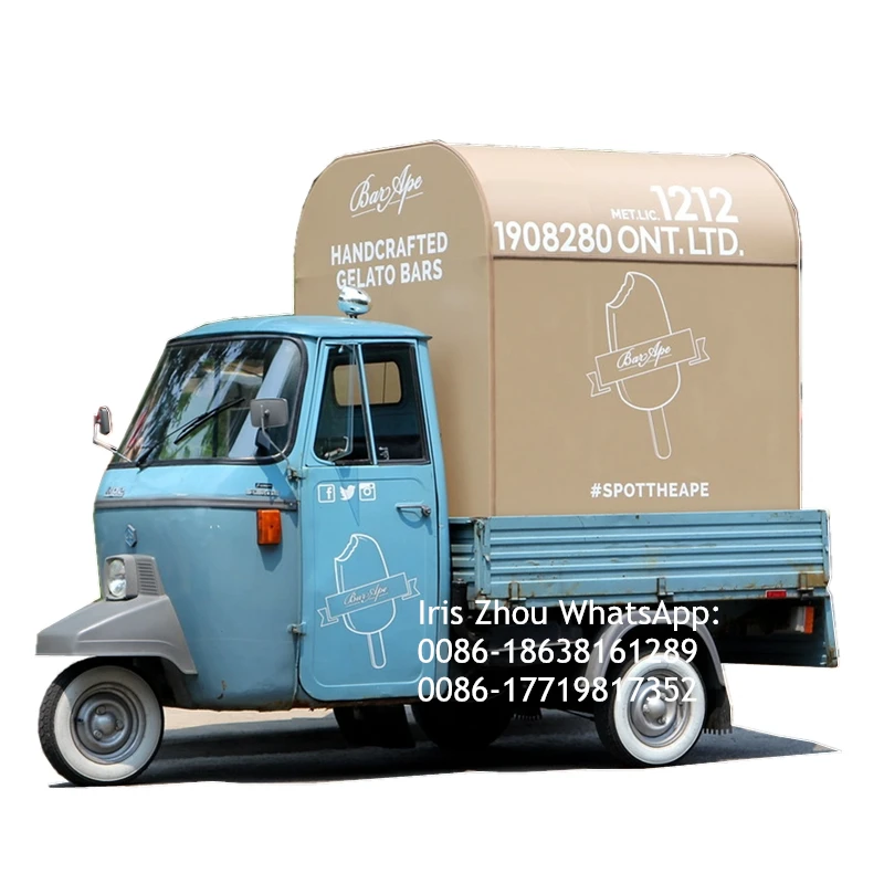 Piaggio Vespa Car Ape Мобильная уличная Еда Кофейня