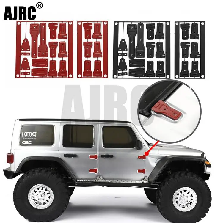 Axial Scx10 Iii Cerniere In Metallo Wrangler Cerniere In Metallo Rosso/Nero/Argento Coperchio Della Porta Del Portellone Cerniere Per Porte Incerniera