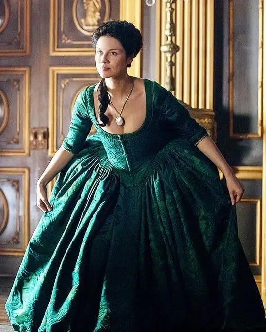 Outlander, платье для косплея Клэр, костюм Клэр, платье, грузинское, 18 век, платье с открытой спиной, платье-суд на день
