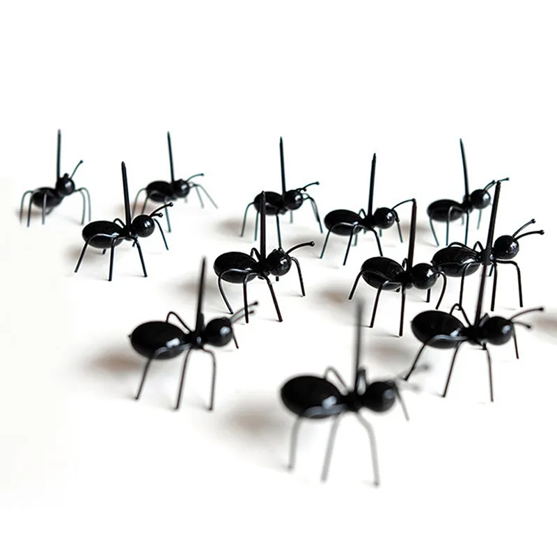 12 шт./компл. мини Ant вилка Еда фрукты выбирает вилки столовые приборы эко Пластик закуски торт Кухня вилки бар дома вечерние инструмент