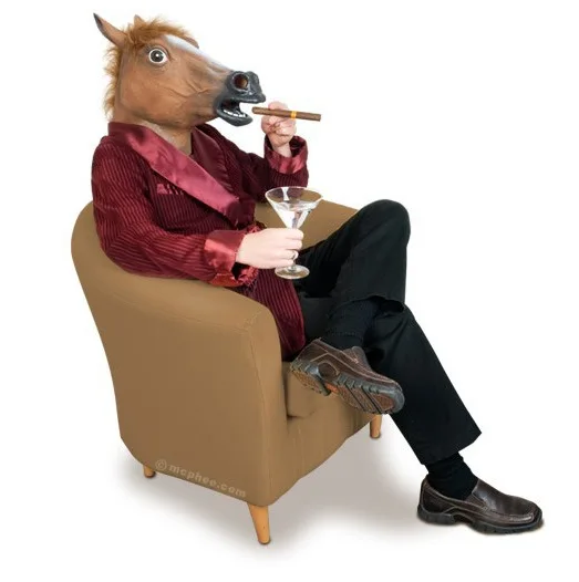 Cosplay Horsehead Mask Head Band Jiangnan Style Dogs Majun Halloween Makeup Ball Performance