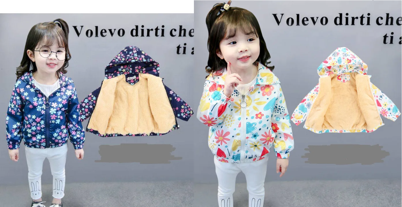 Для девочек зимняя куртка для детей из плотного бархата; Doorout; детская одежда на Хлопчатобумажной Подкладке детская зимняя верхняя одежда для девочек парка живой зимняя толстовка, пальто B5
