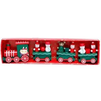 

Home Christmas Train Office Ornament Display Accessory Creative Wooden