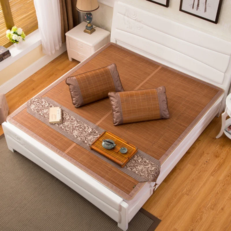 Description Picture 6 of itemHigh Grade Cool summer mat Double sided folding wrapping 1.5/1.8 bamboo mat Natural and comfortable high-quality mattress