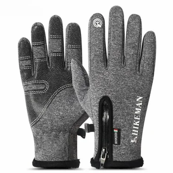 

INDJXND Outdoor Cycling Waterproof Gloves Waterproof Full Finger Mittens Winter Glove Touched Screen Men Thermal Snowboard Glove