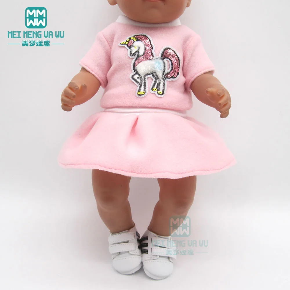 Doll clotehs Sports suits, dresses, shoes for 43 cm toy new born doll American OG Girl's gift