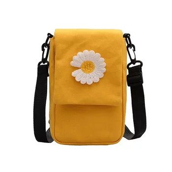 

Summer Women Phone Shoulder Bag Canvas Money Wallet Mini Mobile Long Phone Bags Holders Clutch phone Messenger Bag